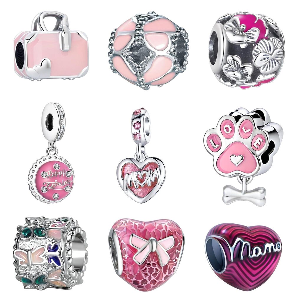 7481 9PCS European Charms Beads Pendant For Bracelet, Charms for DIY
